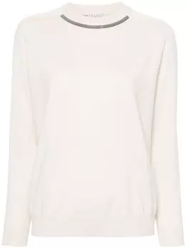 Brunello Cucinelli топ из цепочек Монили, нейтральный цвет