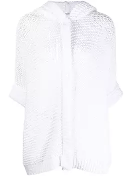 Brunello Cucinelli топ крупной вязки с капюшоном, белый