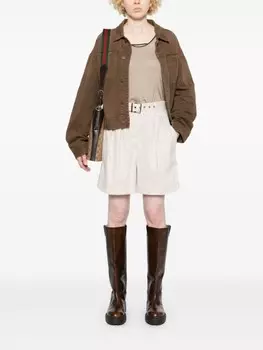 Brunello Cucinelli топ с бисером, серый