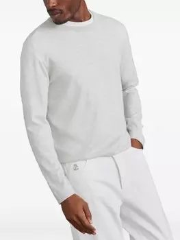 Brunello Cucinelli топ с длинными рукавами, белый