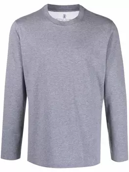 Brunello Cucinelli топ с длинными рукавами, серый