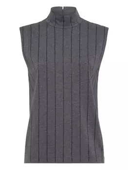 Brunello Cucinelli топ с пайетками, серый