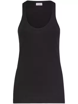 Brunello Cucinelli топ в рубчик, черный