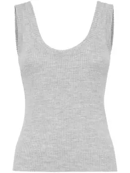 Brunello Cucinelli топ в рубчик, серый