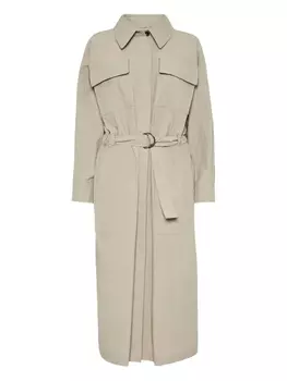 Brunello Cucinelli тренч с поясом, нейтральный