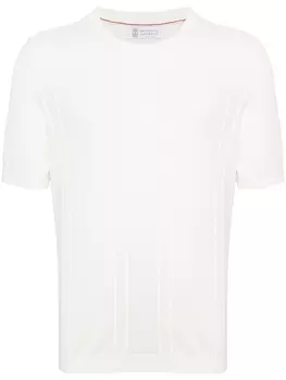Brunello Cucinelli трикотажная футболка, белый