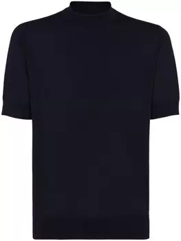 Brunello Cucinelli трикотажная футболка, синий