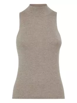 Brunello Cucinelli трикотажный топ, коричневый