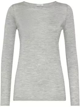 Brunello Cucinelli трикотажный топ, серый