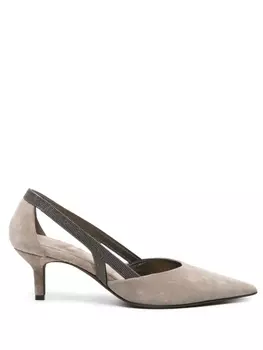 Brunello Cucinelli туфли с декором Monili, нейтральный цвет