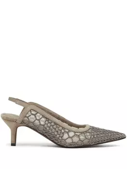 Brunello Cucinelli туфли с вышивкой, коричневый