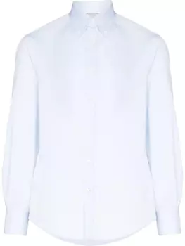 Brunello Cucinelli твиловая рубашка, синий