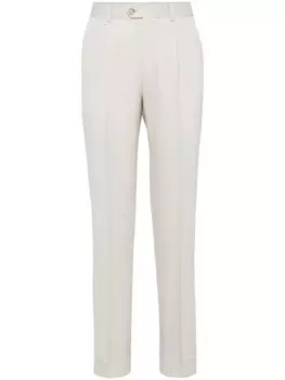 Brunello Cucinelli твиловые брюки, нейтральный