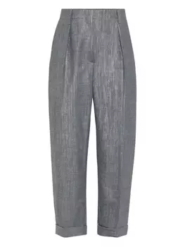 Brunello Cucinelli твиловые брюки, серебряный