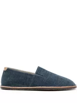 Brunello Cucinelli твиловые лоферы, синий