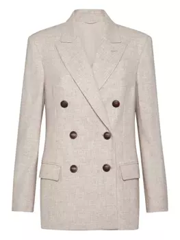 Brunello Cucinelli твиловый пиджак, нейтральный