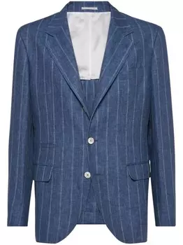 Brunello Cucinelli твиловый пиджак, синий