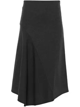 Brunello Cucinelli юбка миди из джерси А-силуэта, серый