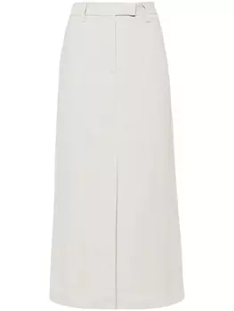 Brunello Cucinelli юбка миди, нейтральный цвет