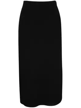 Brunello Cucinelli юбка прямого кроя в рубчик, черный