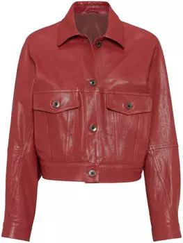 Brunello Cucinelli укороченная куртка, красный