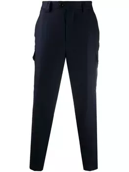 Brunello Cucinelli укороченные брюки прямого кроя, синий