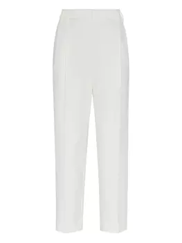 Brunello Cucinelli укороченные брюки Slouchy, белый