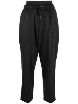 Brunello Cucinelli укороченные шерстяные брюки, черный