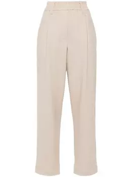 Brunello Cucinelli укороченные спортивные брюки, нейтральный цвет