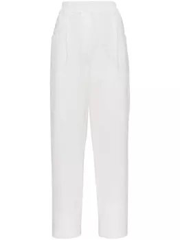 Brunello Cucinelli укороченные зауженные брюки, белый