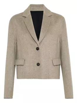 Brunello Cucinelli укороченный пиджак, нейтральный