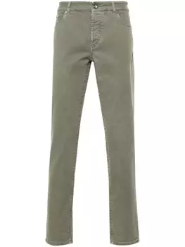 Brunello Cucinelli узкие джинсы, зеленый