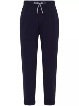 Brunello Cucinelli узкие спортивные брюки, синий