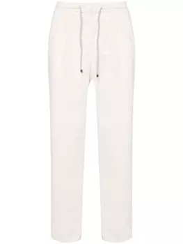 Brunello Cucinelli вельветовые брюки чинос с кулиской, белый