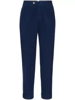 Brunello Cucinelli вельветовые брюки-чинос, синий