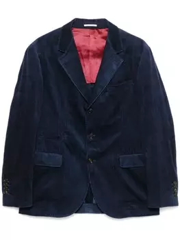 Brunello Cucinelli вельветовый блейзер, синий