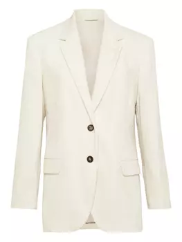 Brunello Cucinelli вельветовый пиджак, белый