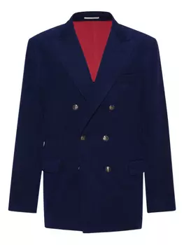 Brunello Cucinelli вельветовый пиджак, синий