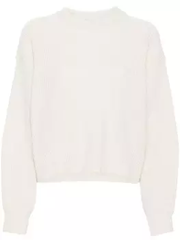 Brunello Cucinelli вязаный джемпер, украшенный пайетками, нейтральный цвет
