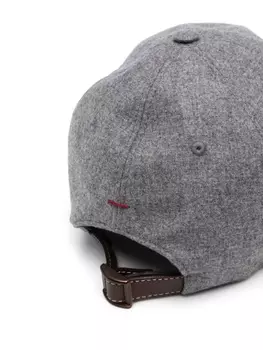 Brunello Cucinelli вышитая бейсболка, серый