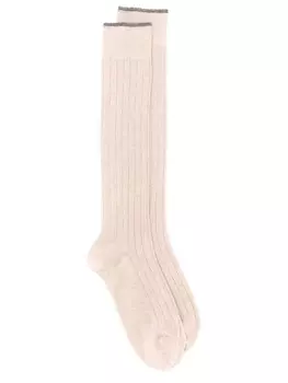 Brunello Cucinelli высокие носки, нейтральный