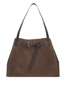 Brunello Cucinelli замшевая сумка через плечо, коричневый