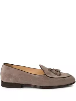 Brunello Cucinelli замшевые лоферы, серый