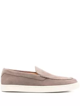 Brunello Cucinelli замшевые лоферы, серый