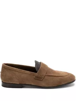 Brunello Cucinelli замшевые мокасины, коричневый