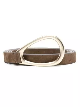 Brunello Cucinelli замшевый пояс, коричневый