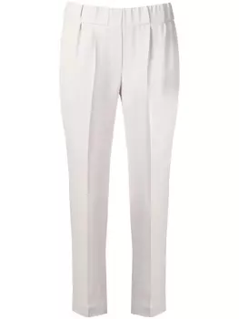 Brunello Cucinelli зауженные эластичные брюки, нейтральный