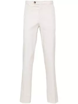 Brunello Cucinelli зауженные брюки чинос, нейтральный цвет