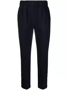 Brunello Cucinelli зауженные брюки с эластичным поясом, синий