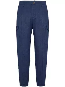 Brunello Cucinelli зауженные брюки, синий